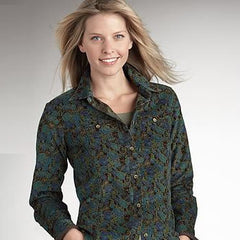 Printed Long-Sleeve Corduroy Shirt