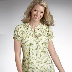 Short-Sleeve Printed Lawn Pullover